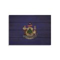 Wile E. Wood 20 x 14 in. Maine State Flag Wood Art FLME-2014